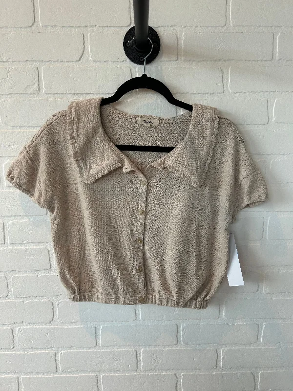 women's tops for wedding guest attireTop Short Sleeve By Madewell In Tan, Size: Xs