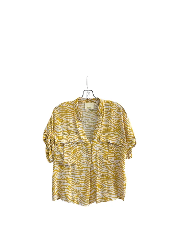 women's tops for boho-chic stylesTop Short Sleeve By Maeve In Yellow, Size: M