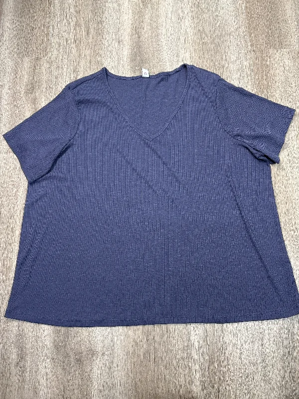 cozy women's tops for fall and winterTop Short Sleeve By Old Navy In Blue, Size: Xxl