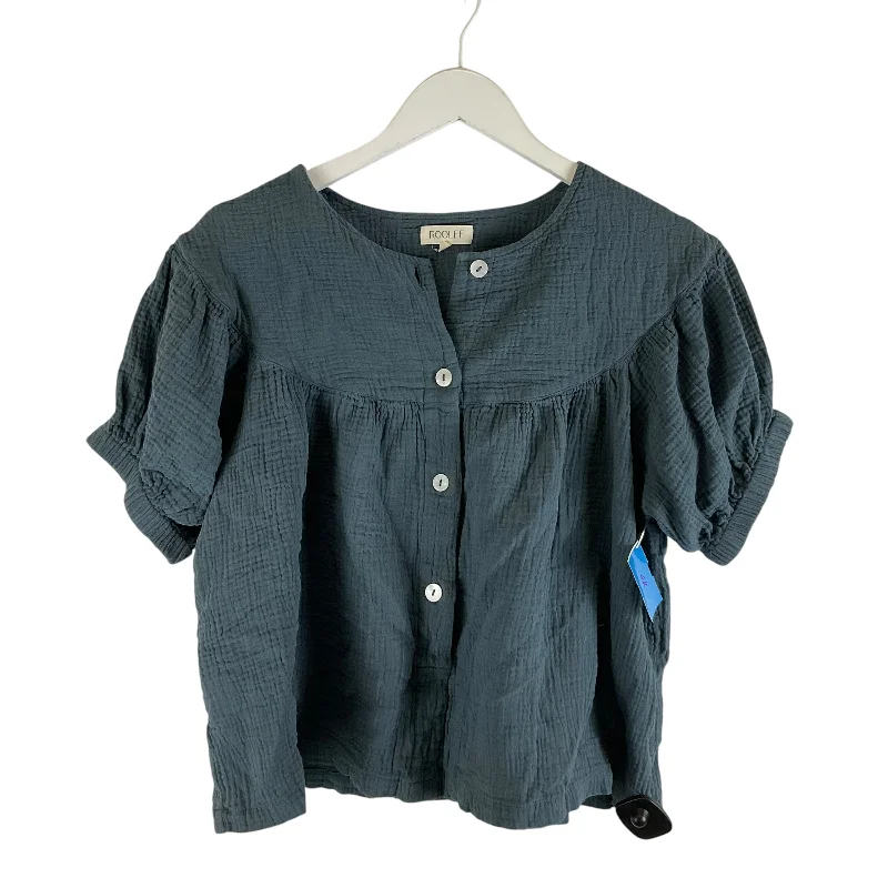 women's tops for those who want to stay cool and chic during warmer weatherTop Short Sleeve By Roolee In Blue, Size: M