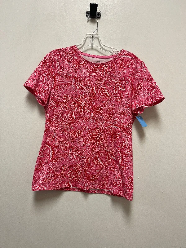 women's tops for boho-chic stylesTop Short Sleeve By Talbots In Red, Size: M