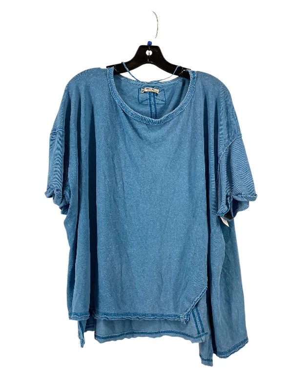 women's tops for those who want to add a personal touch to their wardrobe with unique and one-of-a-kind piecesTop Short Sleeve By We The Free In Blue, Size: M