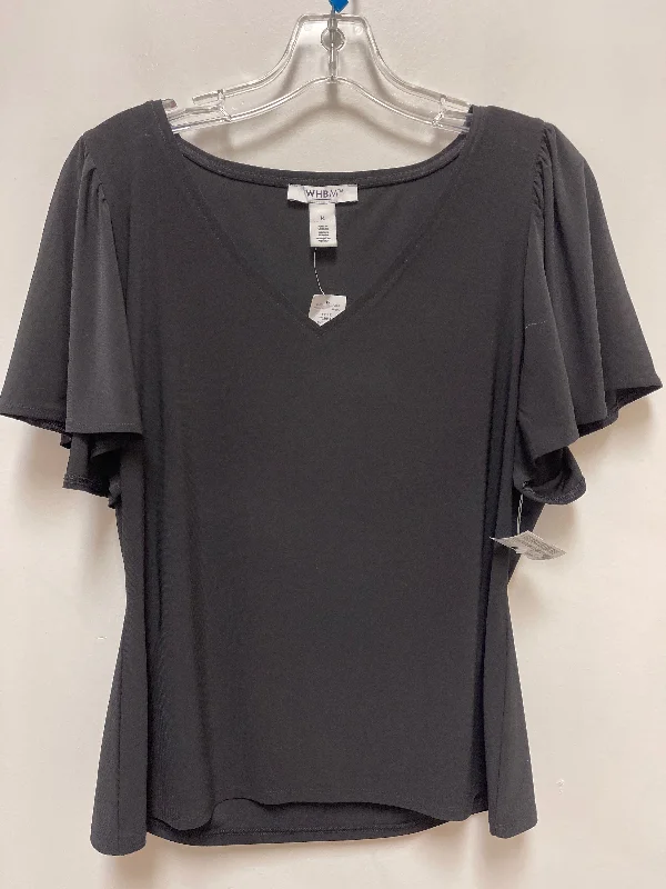 women's tops for those who love to dress up their casual looks with stylish topsTop Short Sleeve By White House Black Market In Black, Size: M