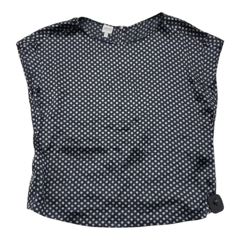 women's tops for mixing and matching with different bottomsTop Short Sleeve Designer By Armani Collezoni In Polkadot Pattern, Size: 10