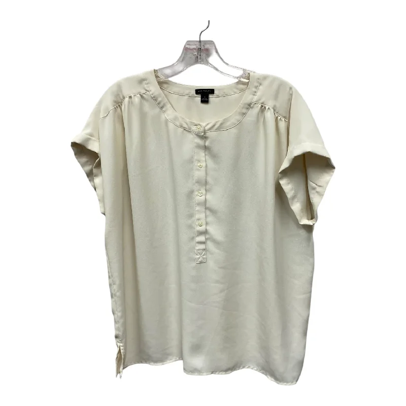 women's tops for those who want to stay warm and stylish during colder weatherTop Ss By Ann Taylor In Cream, Size:L