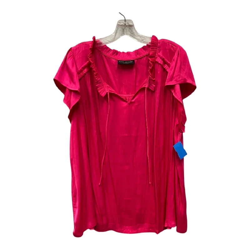 women's tops for those who love to dress up their casual looks with stylish topsTop Ss By Lane Bryant In Pink, Size:3X