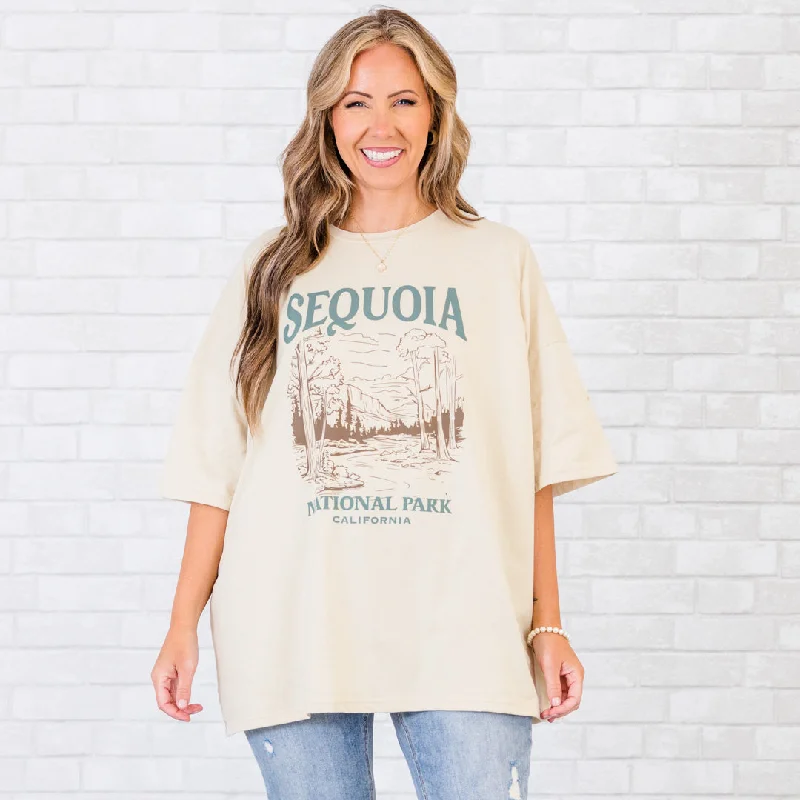 women's tops with bell sleevesTravel Far & Wide Boyfriend Tee, Dust